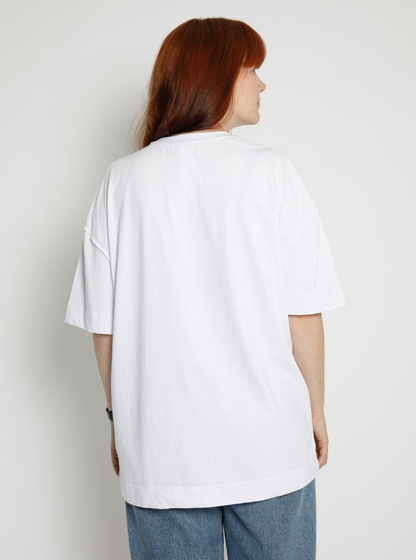 Aesthetic Laundry Logo Tee - White